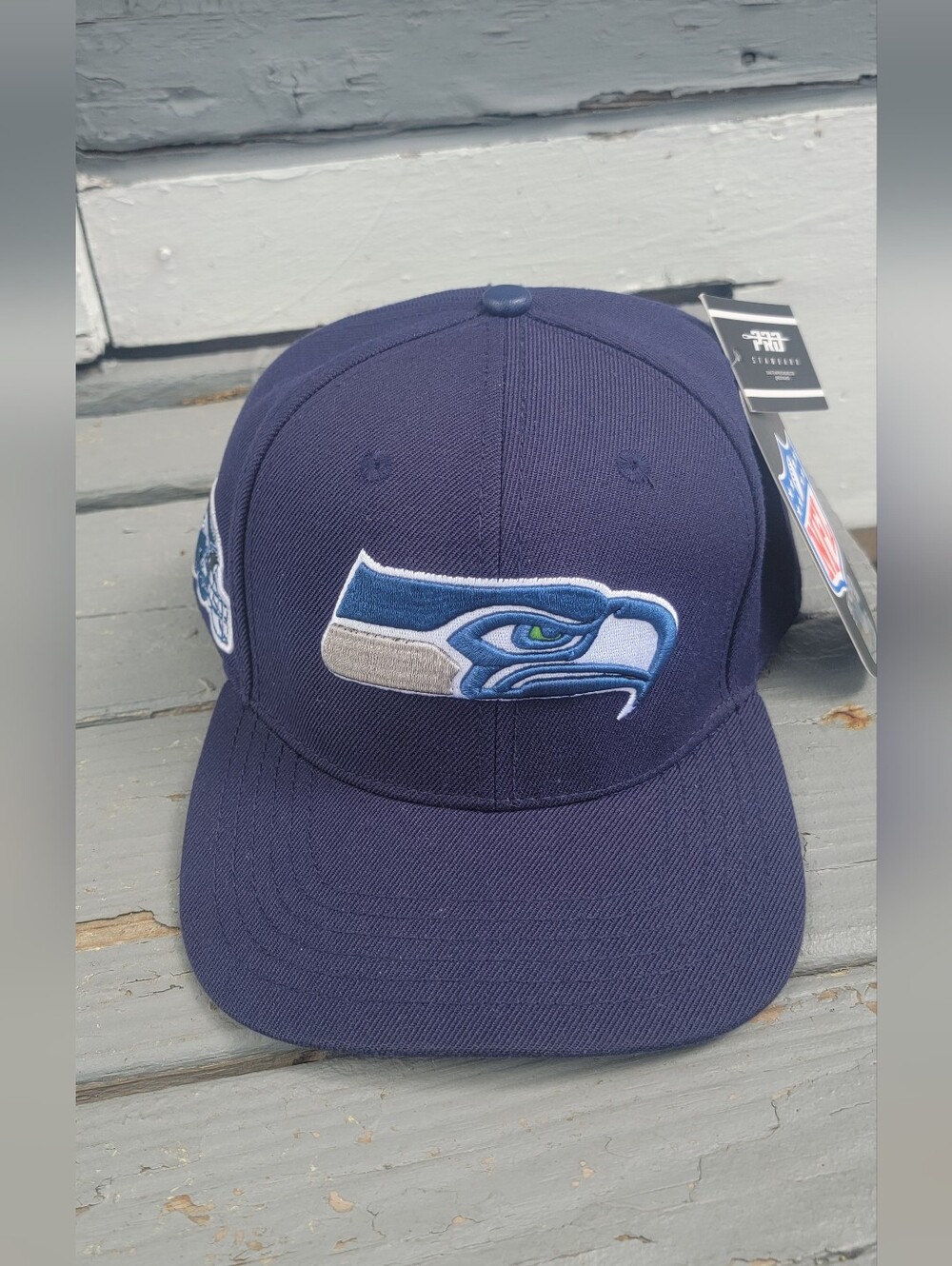 Pro Standard Seattle Seahawks Logo II Snapback Hat Blue Flat Bill NFL Cap